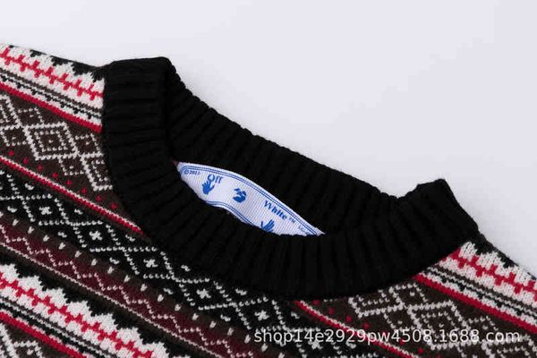 2022 autumn winter off new br color round neck knitted men's and women's fashion casual sweater, Black
2022 autumn winter off new br color round neck knitted men's and women's fashion casual sweater, Black