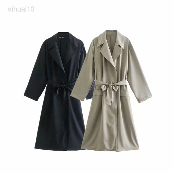 women fashion with belt double breasted trenchcoat vintage long sleeve bags female outerwear chic overcoat l220725, Tan;black
women fashion with belt double breasted trenchcoat vintage long sleeve bags female outerwear chic overcoat l220725, Tan;black