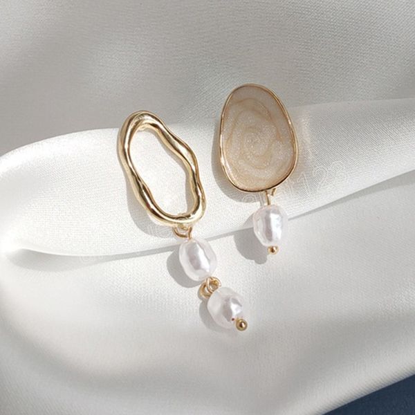 french simple symmetrical pearl earrings for women korean fashion dangle earring birthday party jewelry gifts, Silver
french simple symmetrical pearl earrings for women korean fashion dangle earring birthday party jewelry gifts, Silver