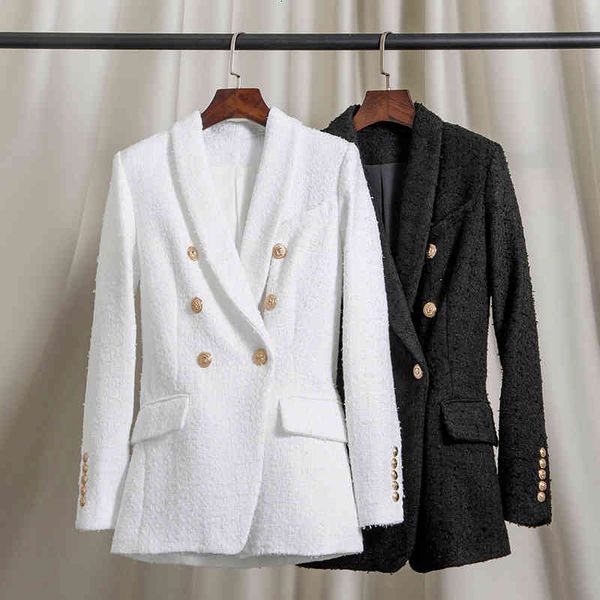women's suits blazers thickened tweed double breasted shoulder pad suit coat for women autumn and winter design sense of minority senio, White;black
women's suits blazers thickened tweed double breasted shoulder pad suit coat for women autumn and winter design sense of minority senio, White;black