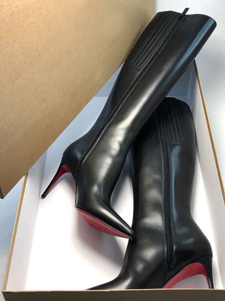 brand reds sole shoes long boot women high heels black kates botta leather knee high boots/booties zipper heel with box
brand reds sole shoes long boot women high heels black kates botta leather knee high boots/booties zipper heel with box
