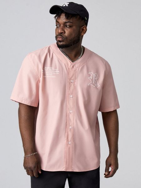 extended sizes men v-neck slogan graphic shirt m87l#, White;black
extended sizes men v-neck slogan graphic shirt m87l#, White;black