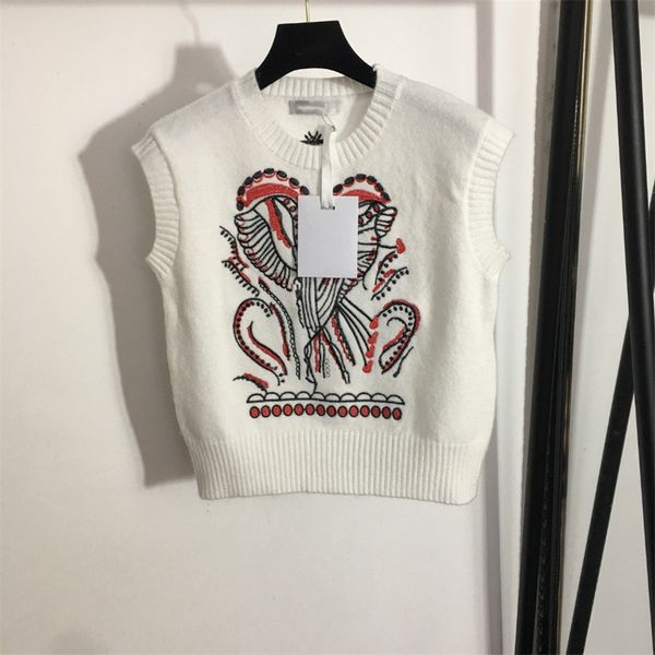 women's knit tanks & camis new embroidered sweater vest pullover sleeveless knitted vest for lady, White
women's knit tanks & camis new embroidered sweater vest pullover sleeveless knitted vest for lady, White