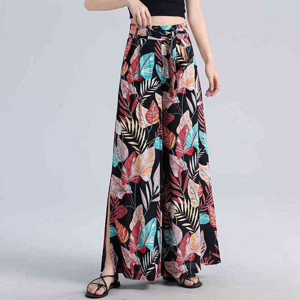 s4xl large size womens trousers printed floral wide leg casual pants elastic waist laceup trousers slits pants plus size 210412, Black;white
s4xl large size womens trousers printed floral wide leg casual pants elastic waist laceup trousers slits pants plus size 210412, Black;white