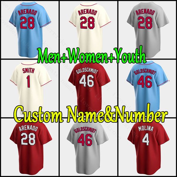 28 nolan arenado 46 paul goldschmidt baseball jersey yadier molina matt carpenter cardinal ozzie smith harrison bader stan musial, Blue;black
28 nolan arenado 46 paul goldschmidt baseball jersey yadier molina matt carpenter cardinal ozzie smith harrison bader stan musial, Blue;black