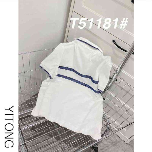 new two-color polo collar yarn jacquard letter short sleeve t-shirt casual t51181#, White
new two-color polo collar yarn jacquard letter short sleeve t-shirt casual t51181#, White