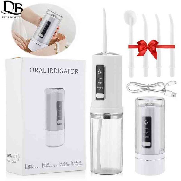 3 modes portable oral irrigator 230ml collapsible dental water flosser usb charge floss tip teeth cleaner 220510
3 modes portable oral irrigator 230ml collapsible dental water flosser usb charge floss tip teeth cleaner 220510