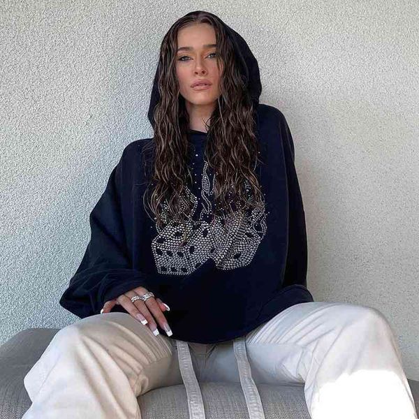 european and american style hoodie women 2022 autumn winter new diamond pattern niche design loose sweatshirt man jacket, Black
european and american style hoodie women 2022 autumn winter new diamond pattern niche design loose sweatshirt man jacket, Black