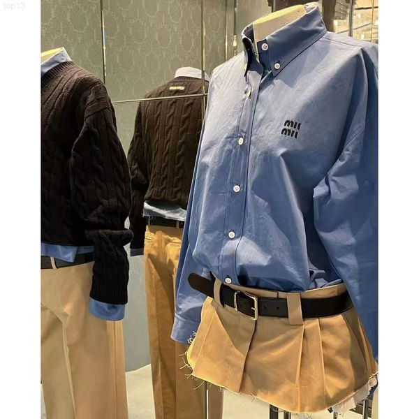 women's polos designer mujia's spring 2022 new four-color letter embroidery long sleeve lapel solid color versatile shirt gx2948 i, White
women's polos designer mujia's spring 2022 new four-color letter embroidery long sleeve lapel solid color versatile shirt gx2948 i, White