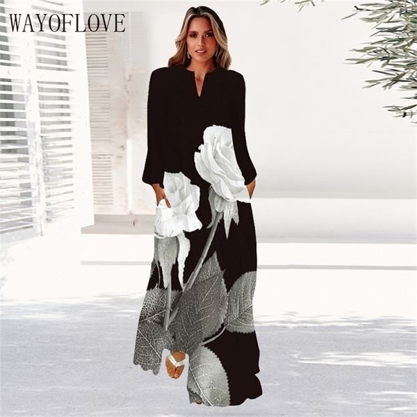 wayoflove rose printed spring autumn dresses black long sleeve beach casual zipper dressss woman elegant v neck long dress women 220317, Black;gray
wayoflove rose printed spring autumn dresses black long sleeve beach casual zipper dressss woman elegant v neck long dress women 220317, Black;gray