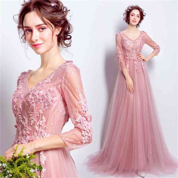 ball gown wedding dresses autumn winter pink lace flower long sleeve bride toast wedding dinner annual meeting dress, White
ball gown wedding dresses autumn winter pink lace flower long sleeve bride toast wedding dinner annual meeting dress, White