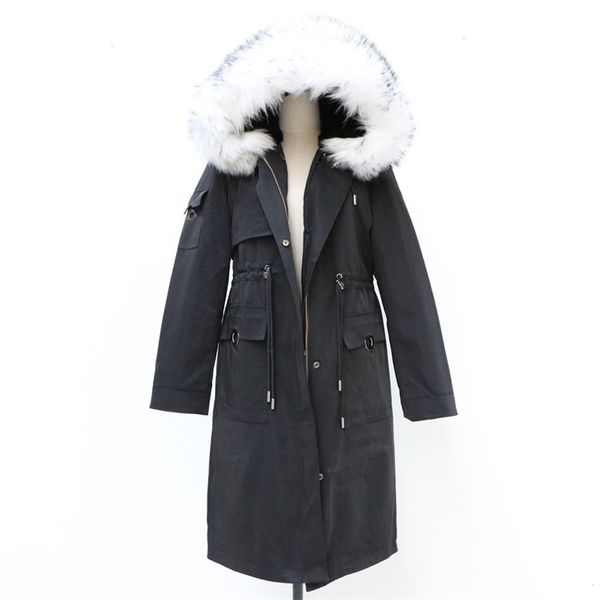 real natural raccoon fur woman parkas coat with big large collar and rabbit fur liner thick warm waterproof parka 201016, Black
real natural raccoon fur woman parkas coat with big large collar and rabbit fur liner thick warm waterproof parka 201016, Black