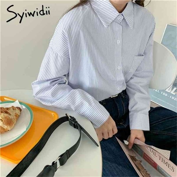 striped vintage button up blouses women turn-down collar long sleeve loose clothing spring korean fashion shirts 210607, White
striped vintage button up blouses women turn-down collar long sleeve loose clothing spring korean fashion shirts 210607, White