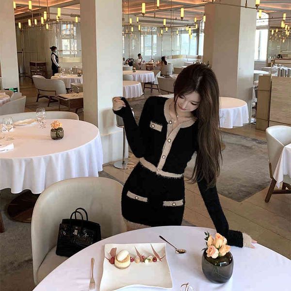 women's tracksuits autumn and winter temperament goddess style suit, minority contrast color wool knitted long sleeve hip wrap skirt, t, Gray 
women's tracksuits autumn and winter temperament goddess style suit, minority contrast color wool knitted long sleeve hip wrap skirt, t, Gray