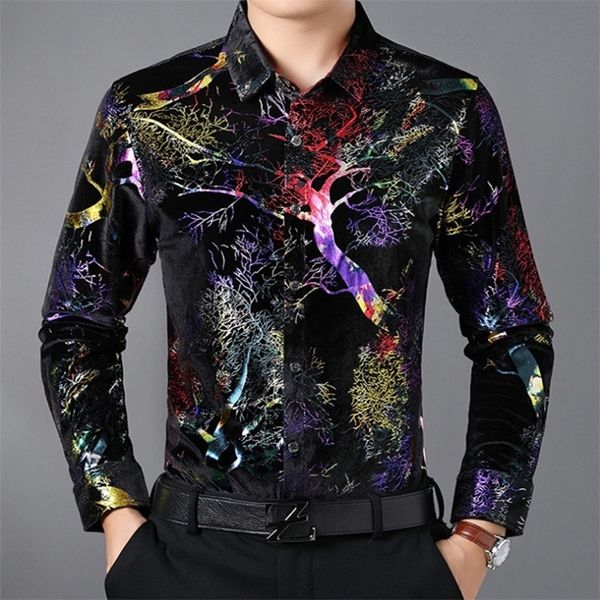 luxury gold velvet men's shirts casual print long sleeve shirt men shiny tuxedo camisa masculina 220330, White;black
luxury gold velvet men's shirts casual print long sleeve shirt men shiny tuxedo camisa masculina 220330, White;black