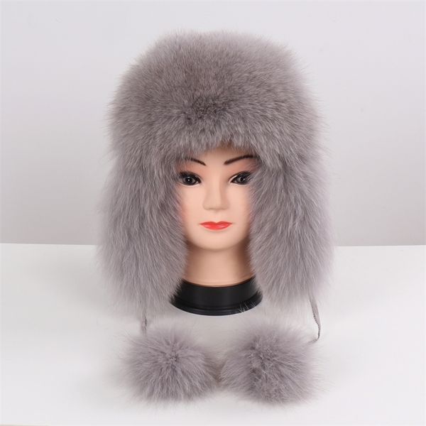 women natural fur russian ushanka hats winter thick warm ears fashion bomber hat female genuine real caps 201019, Blue;gray
women natural fur russian ushanka hats winter thick warm ears fashion bomber hat female genuine real caps 201019, Blue;gray