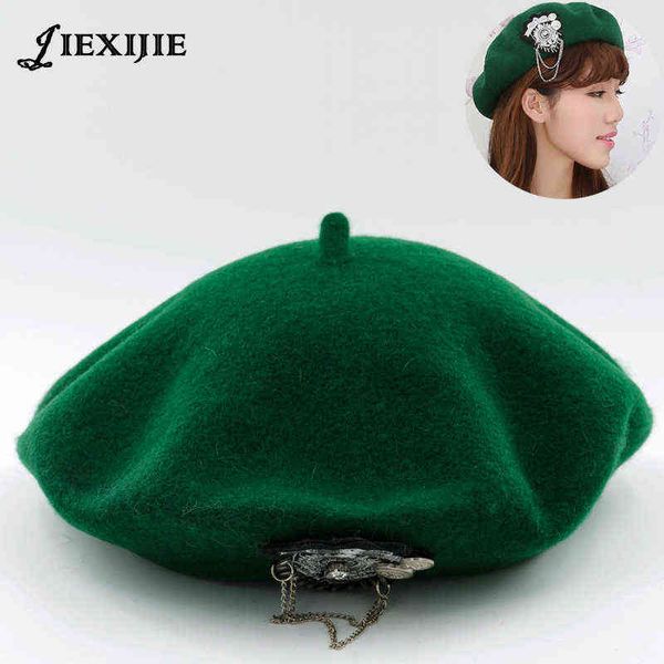 jiexijie 100 wool beret female winter hats vivi models clocked wool berets ladies painter hat rivet round cap for women j220722, Blue;gray
jiexijie 100 wool beret female winter hats vivi models clocked wool berets ladies painter hat rivet round cap for women j220722, Blue;gray