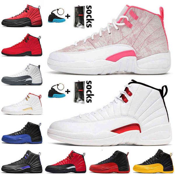 2021 with box twist arctic punch pink jumpman 12 outdoor shoes women mens 12s university gold dark concord reverse flu game trainers