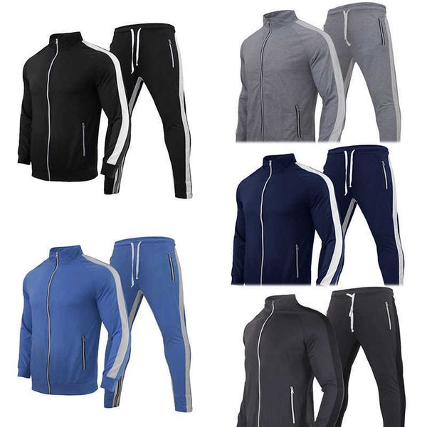men's tracksuits autumn winter long sleeve sportswear set men's football training appearance suit jacket stand collar sportswear, Gray
men's tracksuits autumn winter long sleeve sportswear set men's football training appearance suit jacket stand collar sportswear, Gray