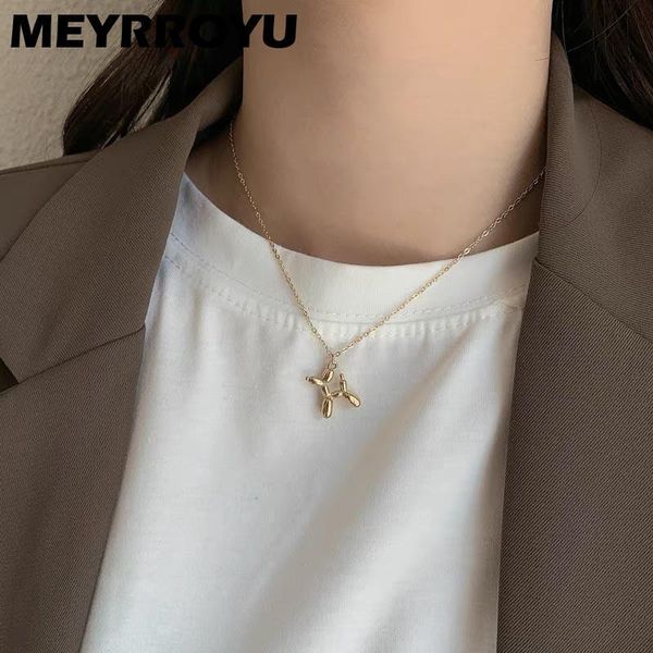 pendant necklaces meyrroyu 316l stainless steel golden clavicle chain hip-hop style balloon dog necklace for women jewelry 2022 trendy, Silver
pendant necklaces meyrroyu 316l stainless steel golden clavicle chain hip-hop style balloon dog necklace for women jewelry 2022 trendy, Silver