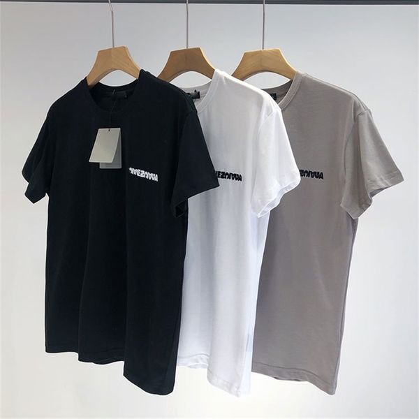 warehouse clothing spring + new toothbrush bristles reverse letter embroidery round neck loose casual men's and women's short slee, White
warehouse clothing spring + new toothbrush bristles reverse letter embroidery round neck loose casual men's and women's short slee, White