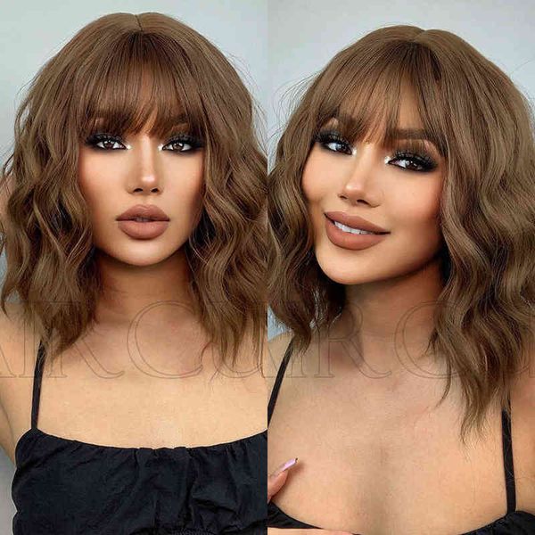 synthetic wigs style black brown shoulder length short curly hair wigs for women wigs daily use 220530
synthetic wigs style black brown shoulder length short curly hair wigs for women wigs daily use 220530