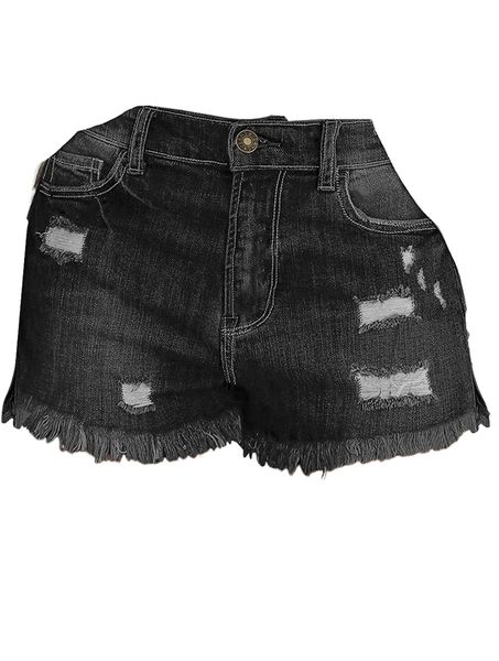 women's casual summer ripped washed distressed stretch denim jean shorts q4rr#, White;black
women's casual summer ripped washed distressed stretch denim jean shorts q4rr#, White;black