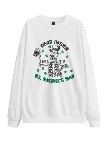 x hanibi skeleton & slogan graphic drop shoulder sweatshirt i12s#, Black
x hanibi skeleton & slogan graphic drop shoulder sweatshirt i12s#, Black