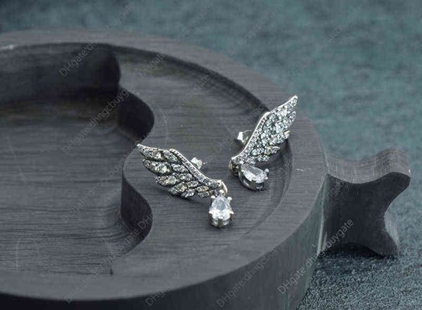 authentic 100 925 sterling silver sparkling angle wing stud earrings women anniversary engagement jewelry gift third times the charm, Golden
authentic 100 925 sterling silver sparkling angle wing stud earrings women anniversary engagement jewelry gift third times the charm, Golden