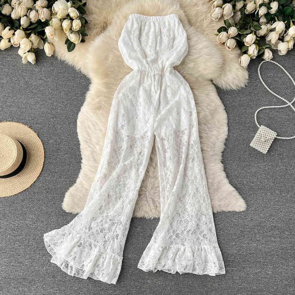 women's jumpsuits & rompers summer style high waist strapless lace celebrity narrow wide leg straight tube pleated women ndkj, Black;white
women's jumpsuits & rompers summer style high waist strapless lace celebrity narrow wide leg straight tube pleated women ndkj, Black;white