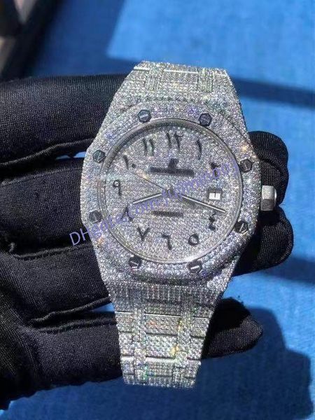 4 ced out full diamond watches men moissanite automatic 3120 royal montre de luxe 15400, Slivery;brown
4 ced out full diamond watches men moissanite automatic 3120 royal montre de luxe 15400, Slivery;brown