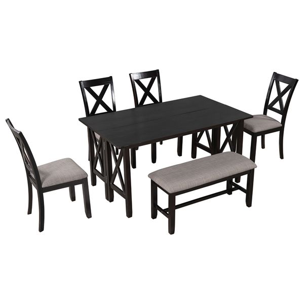 new dining room furniture 6-piece family home set solid wood foldable table and 4 chairs with bench for living room hiquality sets
new dining room furniture 6-piece family home set solid wood foldable table and 4 chairs with bench for living room hiquality sets