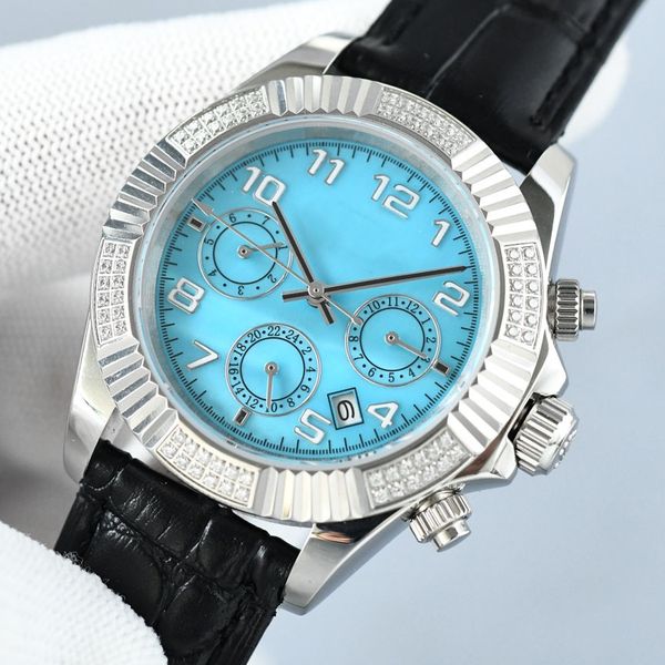 mens watch automatic mechanical watches 40mm leather strap wristwatch waterproof design montre de luxe diamond bezel, Slivery;brown
mens watch automatic mechanical watches 40mm leather strap wristwatch waterproof design montre de luxe diamond bezel, Slivery;brown