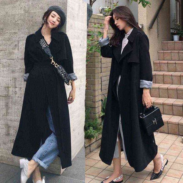women's trench coats coat autumn et winter overcoat lady long loose elegant clothing spring outerwear female windbreaker t220811, Tan;black
women's trench coats coat autumn et winter overcoat lady long loose elegant clothing spring outerwear female windbreaker t220811, Tan;black