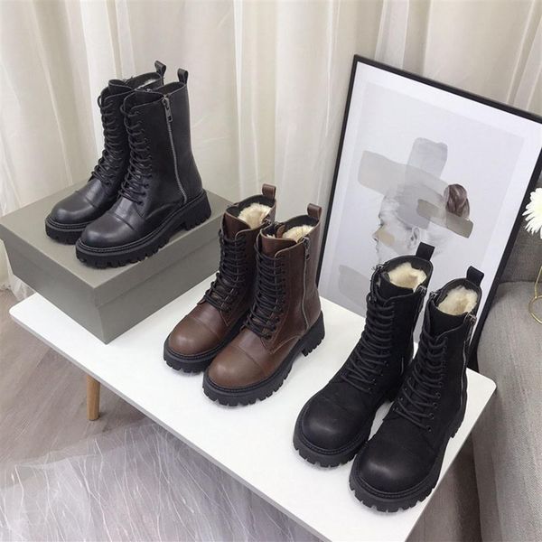 women boots winter wool booties fashion luxury platform boot martin booties designer boots lace up double zipper ankl2798, Black
women boots winter wool booties fashion luxury platform boot martin booties designer boots lace up double zipper ankl2798, Black