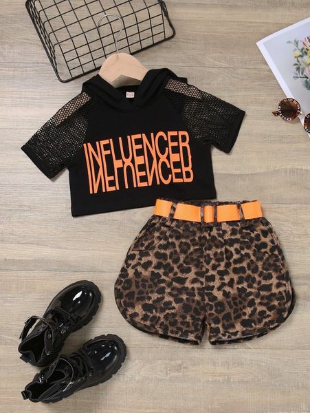 toddler girls letter graphic hooded tee & leopard print belted shorts she, White
toddler girls letter graphic hooded tee & leopard print belted shorts she, White