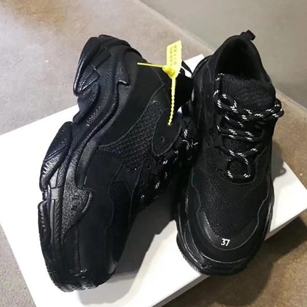 Men Triple S shoes black 17FW Sneakers for Women Men Grandpa Trainer Vintage Dad Shoes Men&#039;s Women green Ceahp Sports Shoe size 36-45