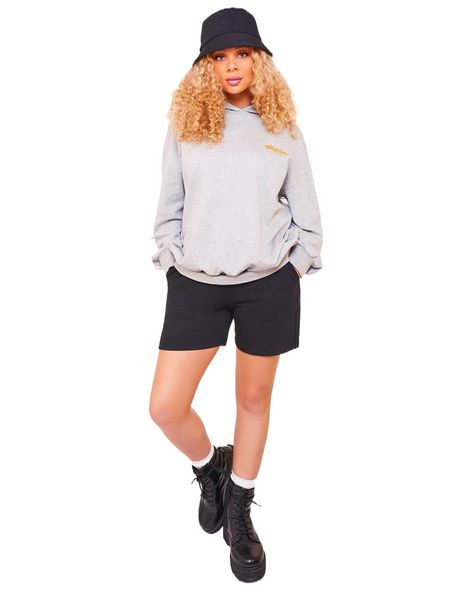 x vanguarddesignco letter & floral graphic drop shoulder hoodie x9op#, Black
x vanguarddesignco letter & floral graphic drop shoulder hoodie x9op#, Black