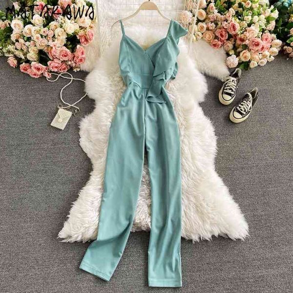 slimfit suspender jumpsuit vneck womens offshoulder s fashion ruffled high waist wideleg trousers 210506, Black;white
slimfit suspender jumpsuit vneck womens offshoulder s fashion ruffled high waist wideleg trousers 210506, Black;white