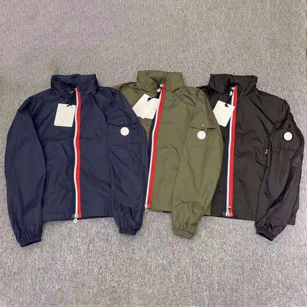 designer mens jackets hidden cap bomber windshield embroidered badge hombre coats, Black;brown
designer mens jackets hidden cap bomber windshield embroidered badge hombre coats, Black;brown