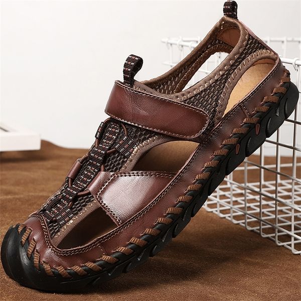 brand men's sandals summer leather breathable men original luxury designer slippers 220426, Black
brand men's sandals summer leather breathable men original luxury designer slippers 220426, Black