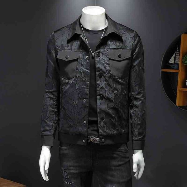 men's luxury fashion brands menswear coat and new lapel casual clothes loose jacket, Black
men's luxury fashion brands menswear coat and new lapel casual clothes loose jacket, Black