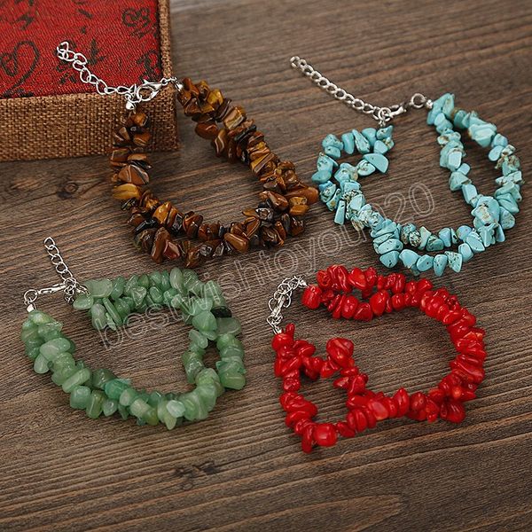 double layers 7 chakra natural stone crystal crushed stone bracelets irregular chips charm bracelets for women tiger eye turquoise fashion j, Golden;silver
double layers 7 chakra natural stone crystal crushed stone bracelets irregular chips charm bracelets for women tiger eye turquoise fashion j, Golden;silver