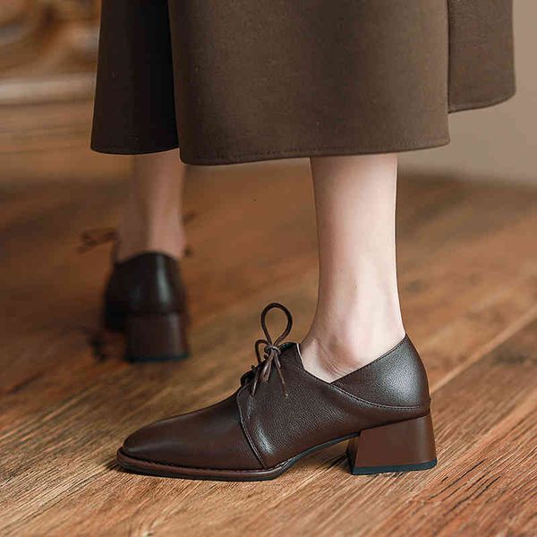boots leather spring and autumn women's shoes middle heel lace up square head small beige thick deep mouth two wear t2e0, Black
boots leather spring and autumn women's shoes middle heel lace up square head small beige thick deep mouth two wear t2e0, Black