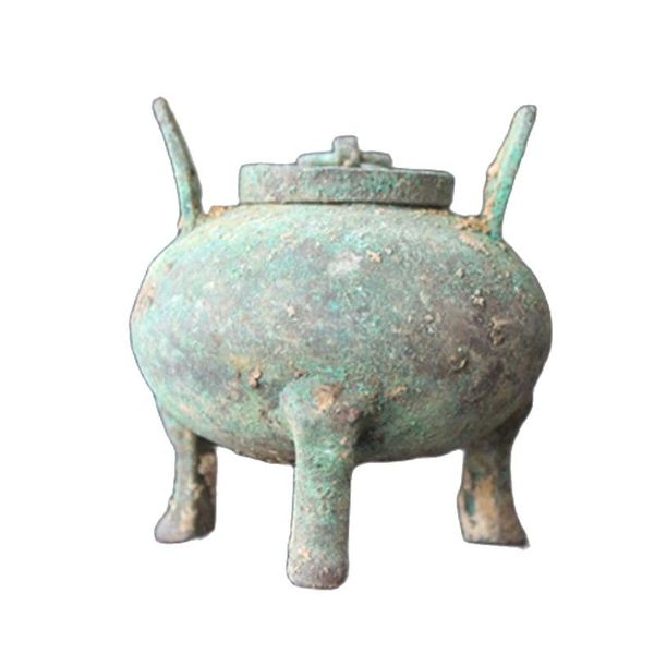 china old bronze collection bronze ding, Black