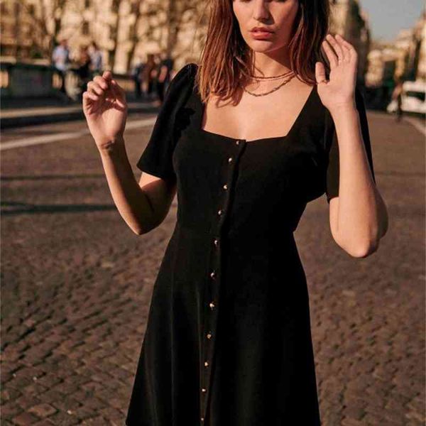 casual dresses legal system se summer french essential black square collar button short sleeve super thin dress women, Black;gray
casual dresses legal system se summer french essential black square collar button short sleeve super thin dress women, Black;gray