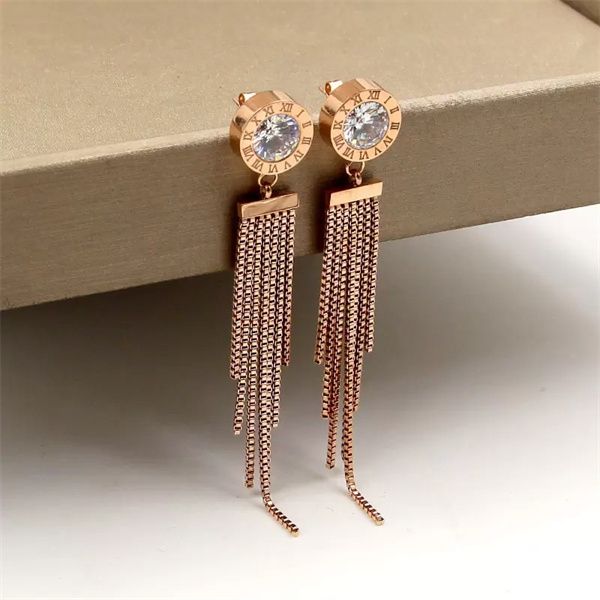 luxury style dangle & chandelier women designer tassel stud earrings gold plated titanium steel lover gift fashion jewelry engagement earrin, Silver
luxury style dangle & chandelier women designer tassel stud earrings gold plated titanium steel lover gift fashion jewelry engagement earrin, Silver