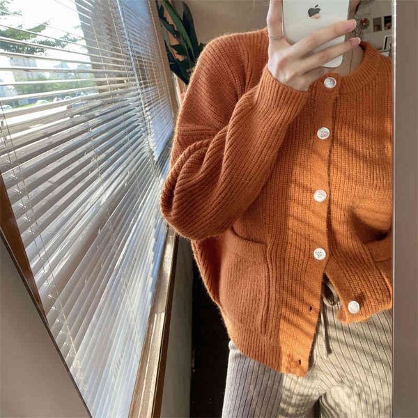 women's knits & tees orange sweater coat women's autumn and winter lazy wind loose round neck fold on knitted cardigan outside wea, White
women's knits & tees orange sweater coat women's autumn and winter lazy wind loose round neck fold on knitted cardigan outside wea, White