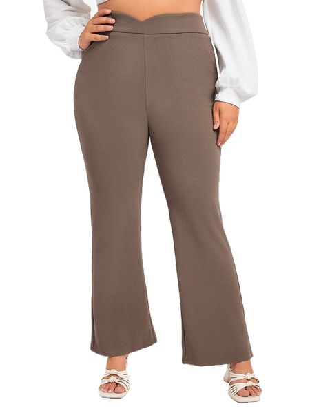 evolu plus high waist flare leg pants 26oj#, Black