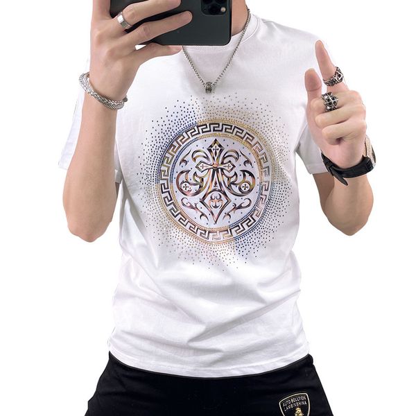 men's round neck drill pure cotton t-shirt short sleeve trend new multicolor slim and versatile in summer m--5xl, White;black
men's round neck drill pure cotton t-shirt short sleeve trend new multicolor slim and versatile in summer m--5xl, White;black